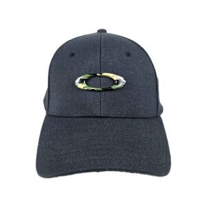 OAKLEY Performance Fit Tincan Men's Camo Ellipse Logo Stretch Fit Golf Hat Cap